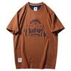 American Retro Pure Cotton Trendy Brand Letter Print Short-Sleeve T-Shirt for Men, Summer Base Shirt, Export Men's Clothing, All-Cotton Tee