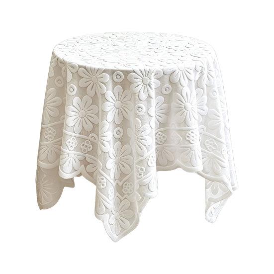 Jacquard Round Tablecloth Sunflower Table Cloth Pattern Decorative Lace 60x60cm