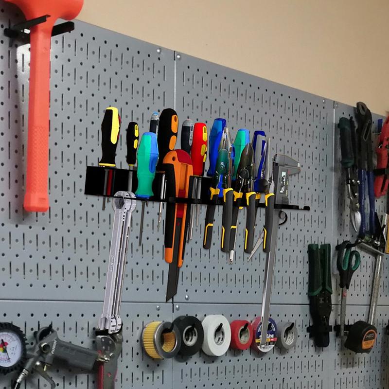 Tool Rack Wall Mount High Strength Screwdriver Rack Tool Storage Rack Space-Saving Plier Organizer Wall Mounted Tool Organizer