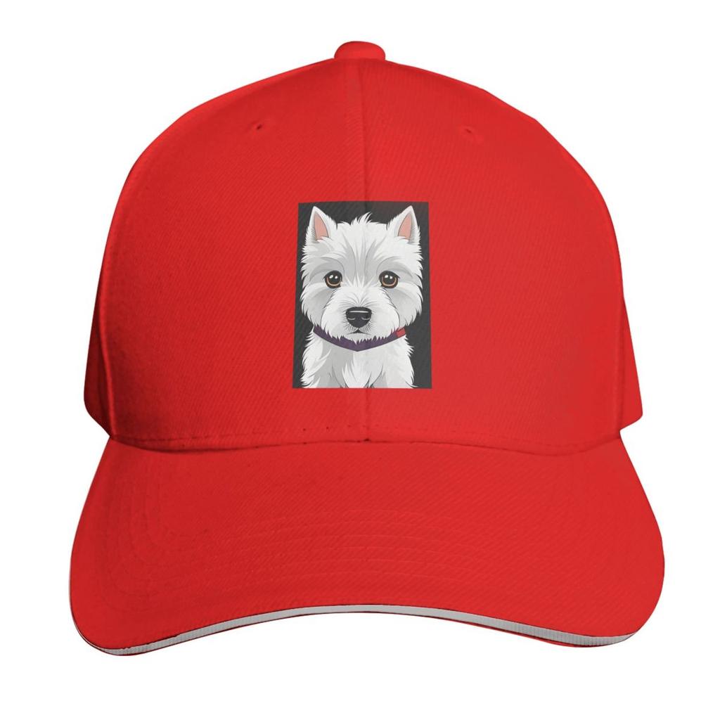 Peeking Dog West Highland White Terrier Cap Fashion Casual Baseball Caps Adjustable Hat Hip Hop Summer Unisex Baseball Hats