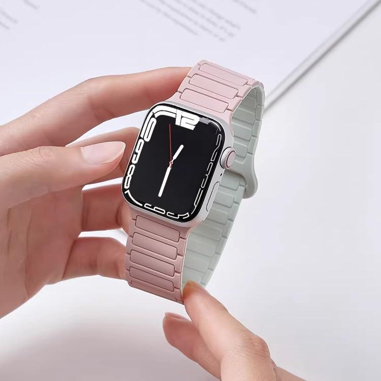 Women s S11 Breathable Silicone Magnetic Sports Strap for Apple Watch 38mm (Series 1-3)