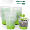 Seedling Pots, Set of 24, Seed Trays, Growing Pots, Pots with Soft Silicone Base, Easy Transplanting of New Shoots, Germination and Seedling Cultivati