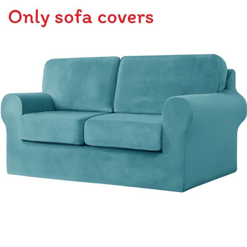 Elastic Polyester Sofa Cover For One Two Three Seat Sofas With Antiwrinkle And Easy Clean Functionality