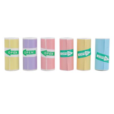 6 Roll Thermal Printing Paper Multi Color 57x25mm Smoothly Self Adhesive Thermal Inkless Printer