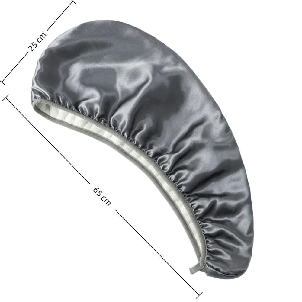 Quick Dry Hair Drying Cap Double Layer Satin Bonnet Luxury Hair Towel Women Hair Wrap