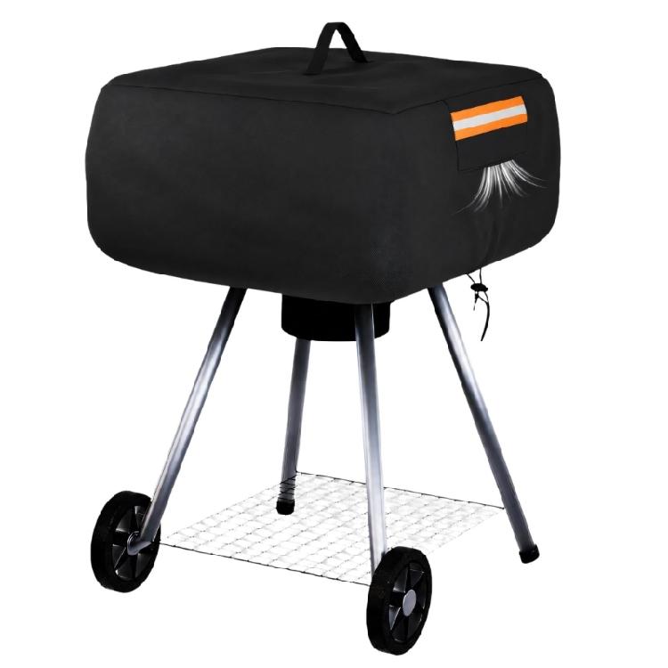 Drawcord Barbecue Cover for Cookers with 420D Fabric, Packable Construction, and Carry Handle to Reduce Dust and Everyday Debris During Storage