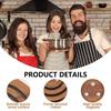 Round Acacia Wood Heat Insulation And Anti-Slip Pot Pad, Black Silicone Ring Magnetic Heating Pot, Bowl And Plate Anti-Scald Pad