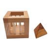 Cage Apart Triangle Wooden Brain Teaser Puzzle Cube IQ Logic Training Disentanglement Educational Toys For Kids Teens Adults