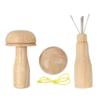 Darning Mushroom Wooden Sewing Tool Wood Darner Kit for Darning Needle Patch Holes In Clothes Pants Sweaters DIY Crafts