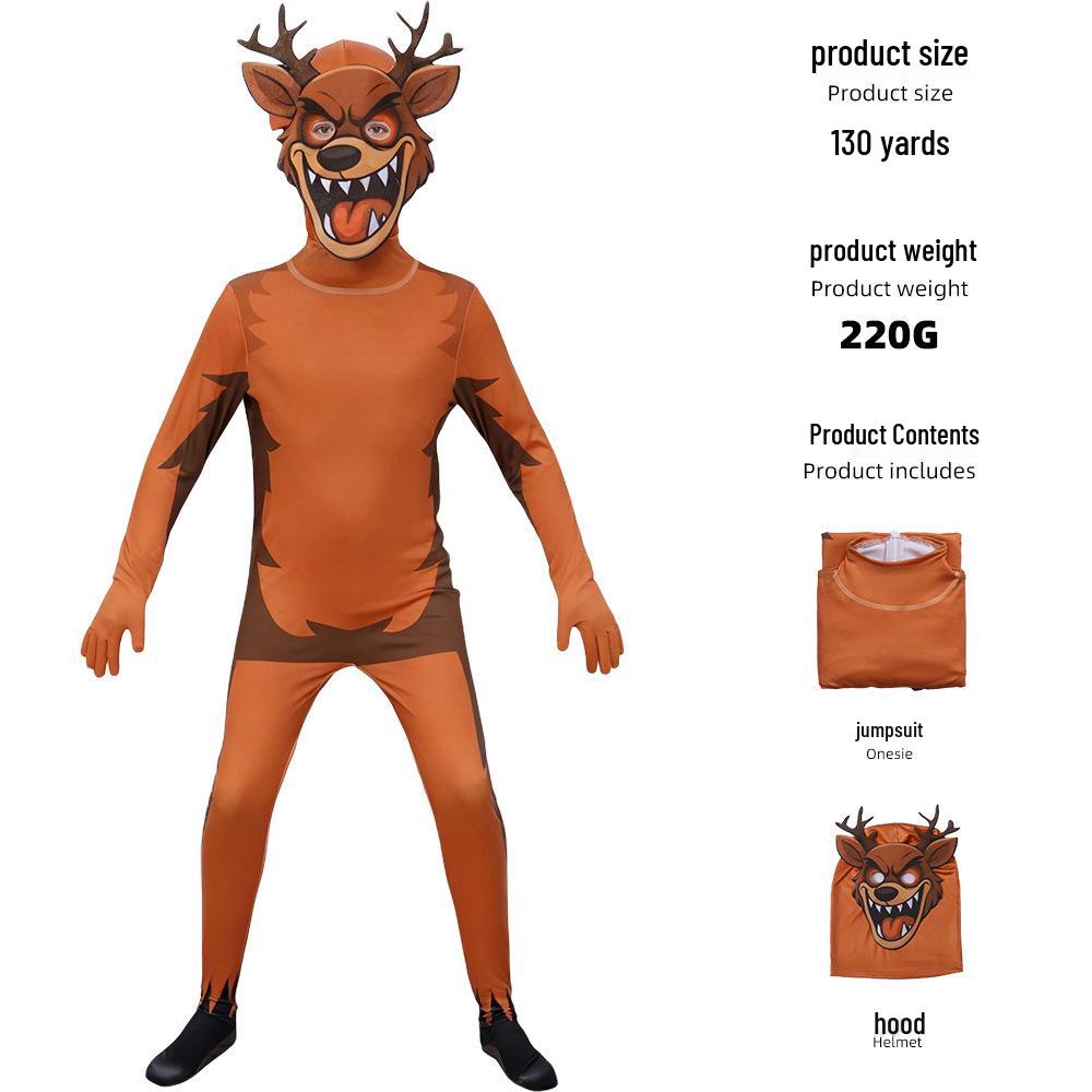 Forest 99 Nights Children's Elk and Deer Monster Cosplay Jumpsuit