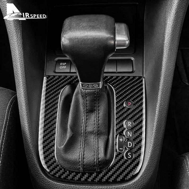 Real Soft Carbon Fiber Sticker LHD RHD for Volkswagen VW Golf 6 GTI R MK6 Scirocco 2009 2010 2011 2012 2013 Gear Shift Panel