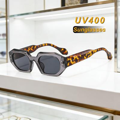 2026 New Fashionable Personalized HD Polygonal Men's Sunglasses Retro Outdoor Neutral High Quality UV400 Sunscreen Glasses