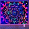 1pcs Bohemian Mandala Starry Sky UV Tapestry UV Fluorescent Wall Decoration Requires UV Exposure Home Aesthetics Decoration