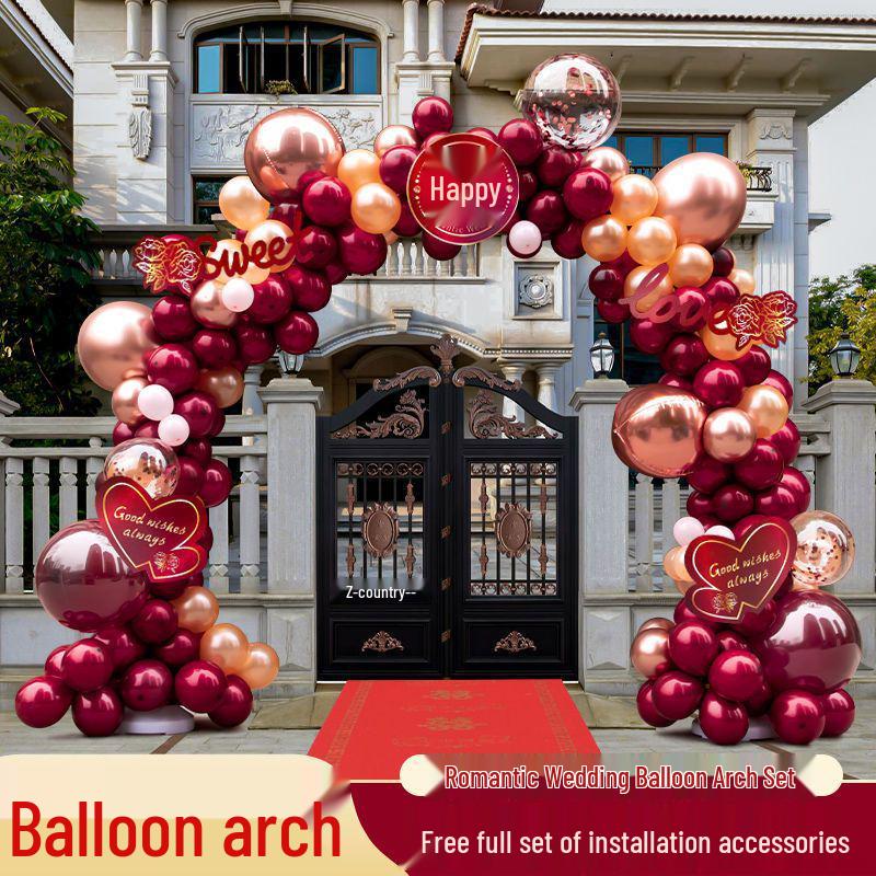 Wedding Balloon Arch Set - Rustic Gate Décor for Hotel Banquets and Engagements