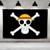One Piece Pirate Skull Flag Home Bedroom Wall Decor Banner Painting Luffy Straw Hat Pirates Flag Toy Gifts