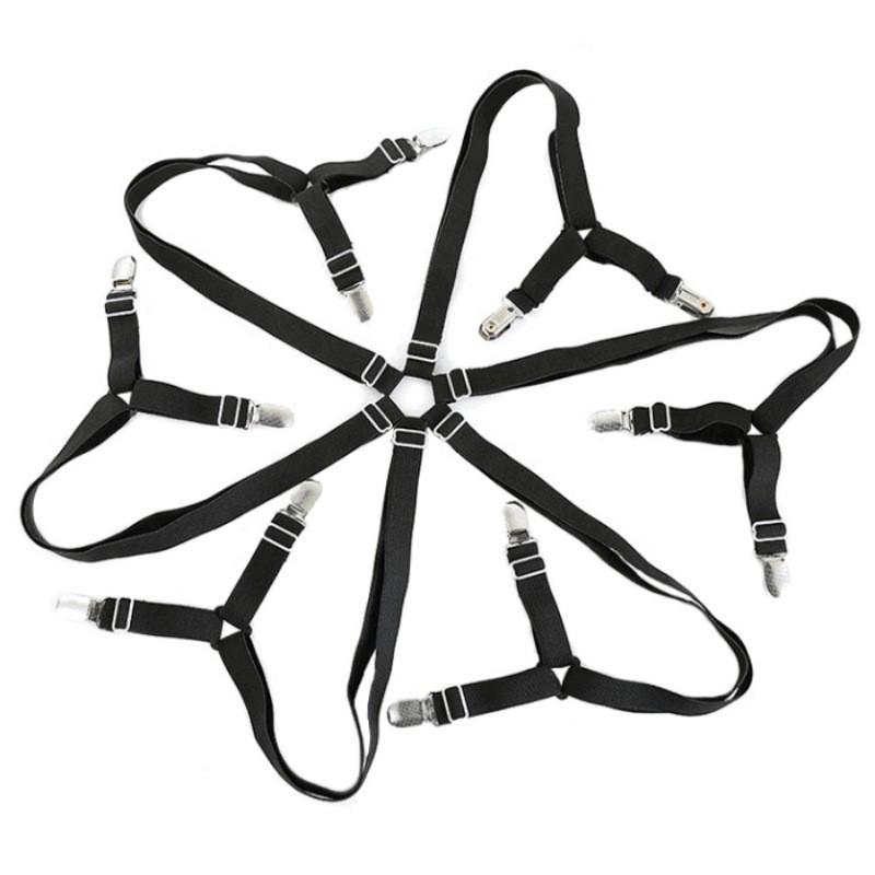 12 Clips Adjustable Elastic Bed Sheet Holder Mattress Clip Fasteners Cover Blankets Non-Slip Fixing Strap Grippers