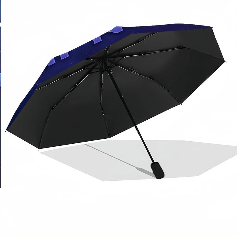 Queens Park Rangers FC Automatic 3‑Fold Umbrella 8‑Rib Windproof Folding Umbrella Sun Rain Protection For Outdoor Travel Daily Use