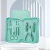 Stainless Steel 9-Piece Manicure & Pedicure Set with Tweezers and Nail Clippers In Black.