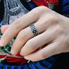 New Arrival Retro Full Star Thai Silver Female Rings Wholesale  For Women Birthday Gift Never Fade