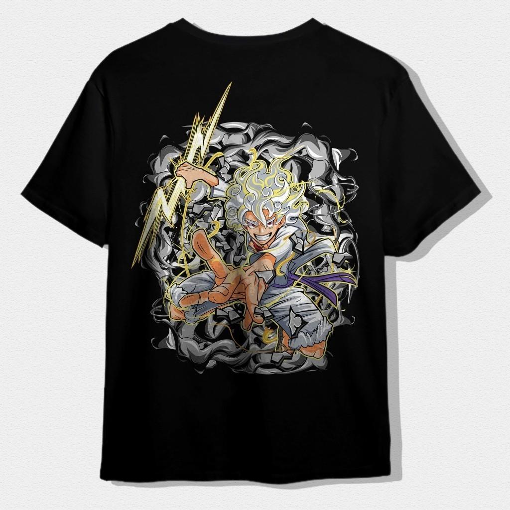 Anime ONE PIECE Japanese Streetwear Loose Round Neck Summer New Retro Fashion Men and Women Streetwear