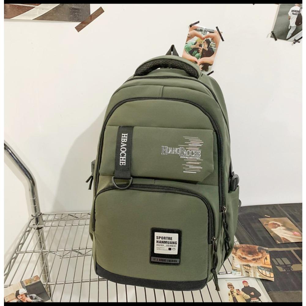 New backpack Korean version fashion junior high school student schoolbag women's simple large-capacity casual backpack travel bag