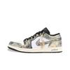 Jordan Air Jordan 1 Jiang Immersed Moon Abriebfest Low-Top Vintage Basketballschuhe Unisex Schwarz Gold 553558-081(Team1390- )