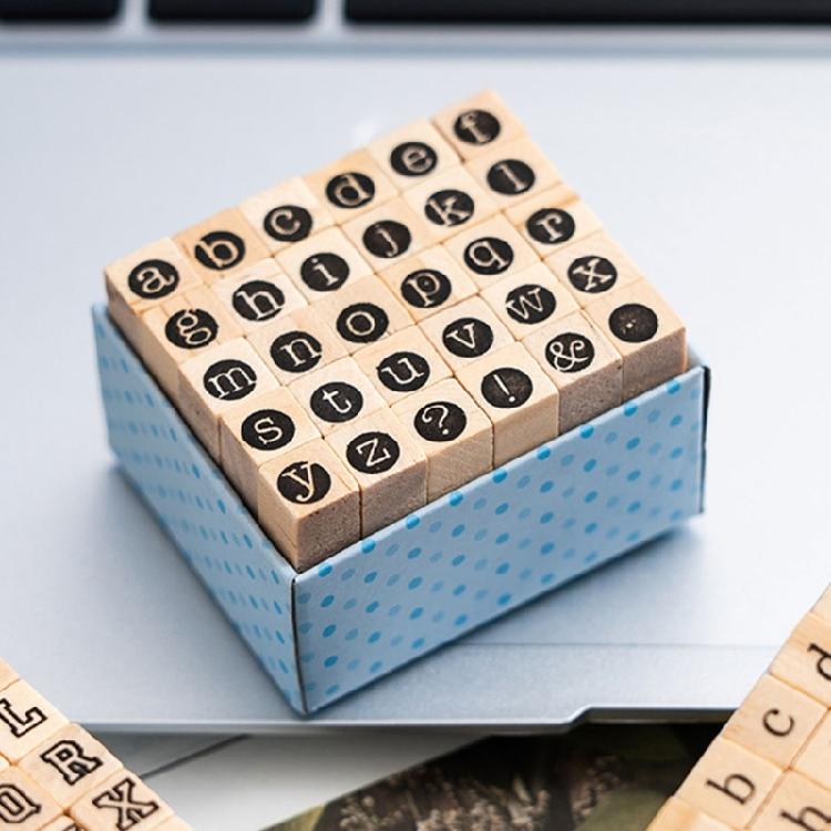 30Pieces Wood Scrapbooking Stamp Vintage Craft Stamp Letter Stamper for Scrapbooking Card Making Journal Planner