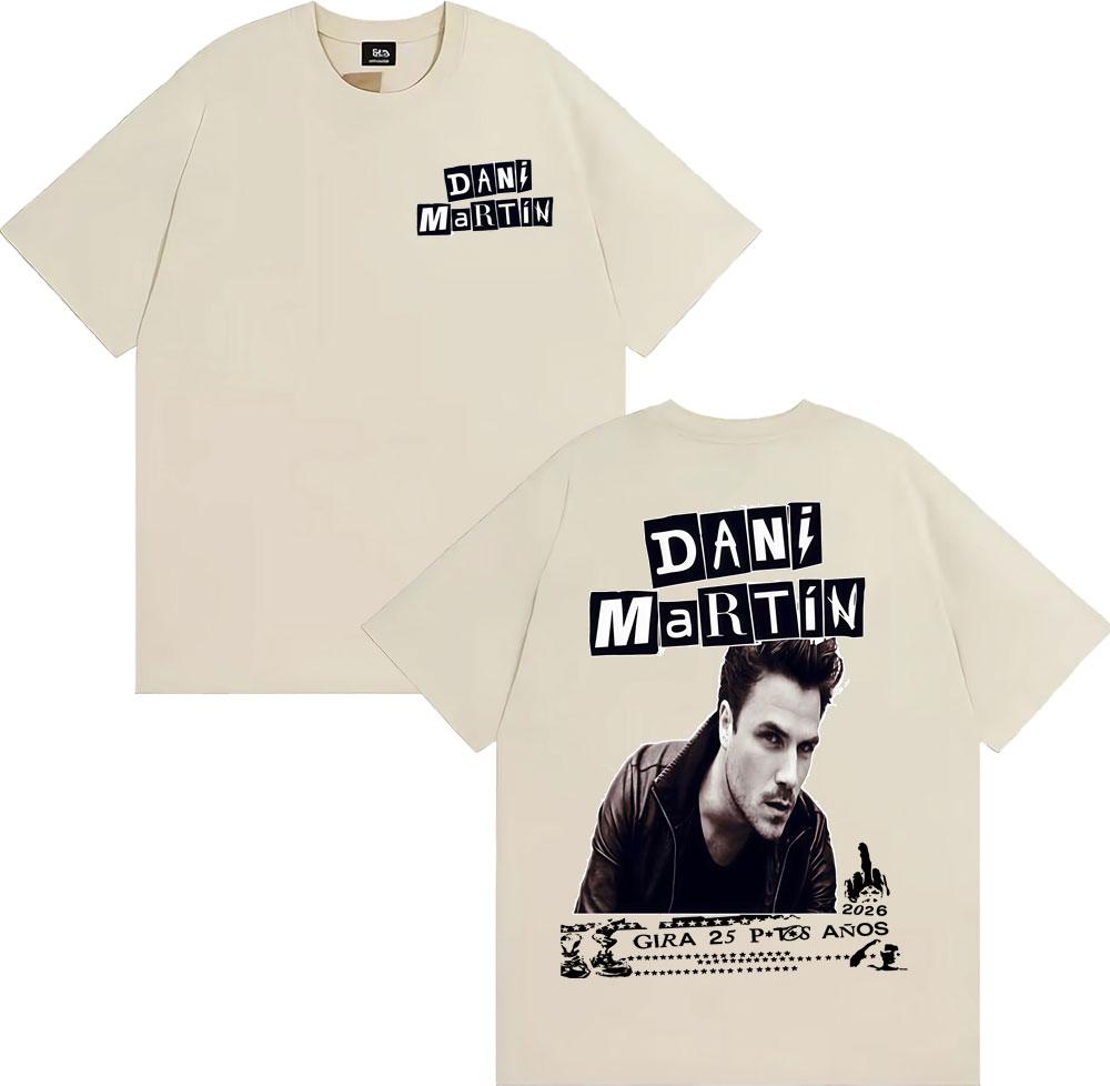 Dani Martin Gira Tshirt 25 Minutes 2026 Tour Mens Retro Harajuku Tshirt Extra Large Loose Tshirt Cotton Street Wear Y2K