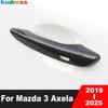 For Mazda 3 M3 Axela BP -2024 2025 Carbon Fiber Car Door Handle Cover Trim Side Door Handles Bowl Cup Covers Accessories