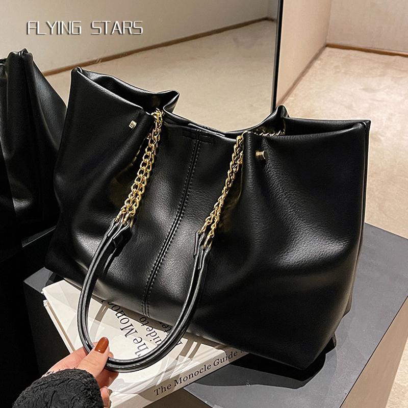 FLYING STARS Brand Large Capacity Bag Women Bag Popular Shoulder Bag Casual Chain Tote Bag PU Leather Fashion Designer Handbag