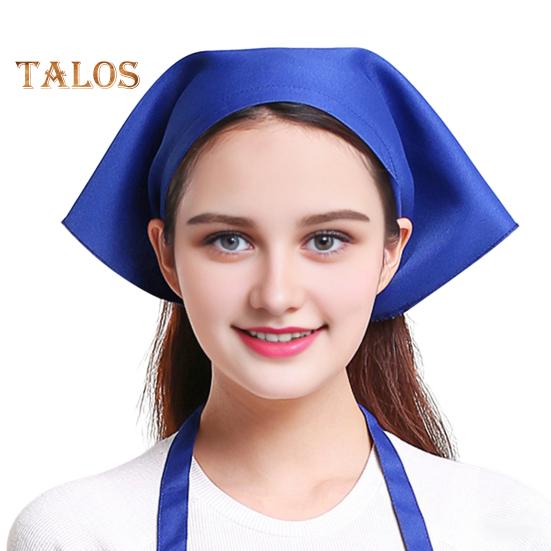 Triangle Head Scarf Women Hair Bandana Waiter Work Headscarf for Kitchen Restaurant Female Chef Cap for Bakers Baristas Cleaners