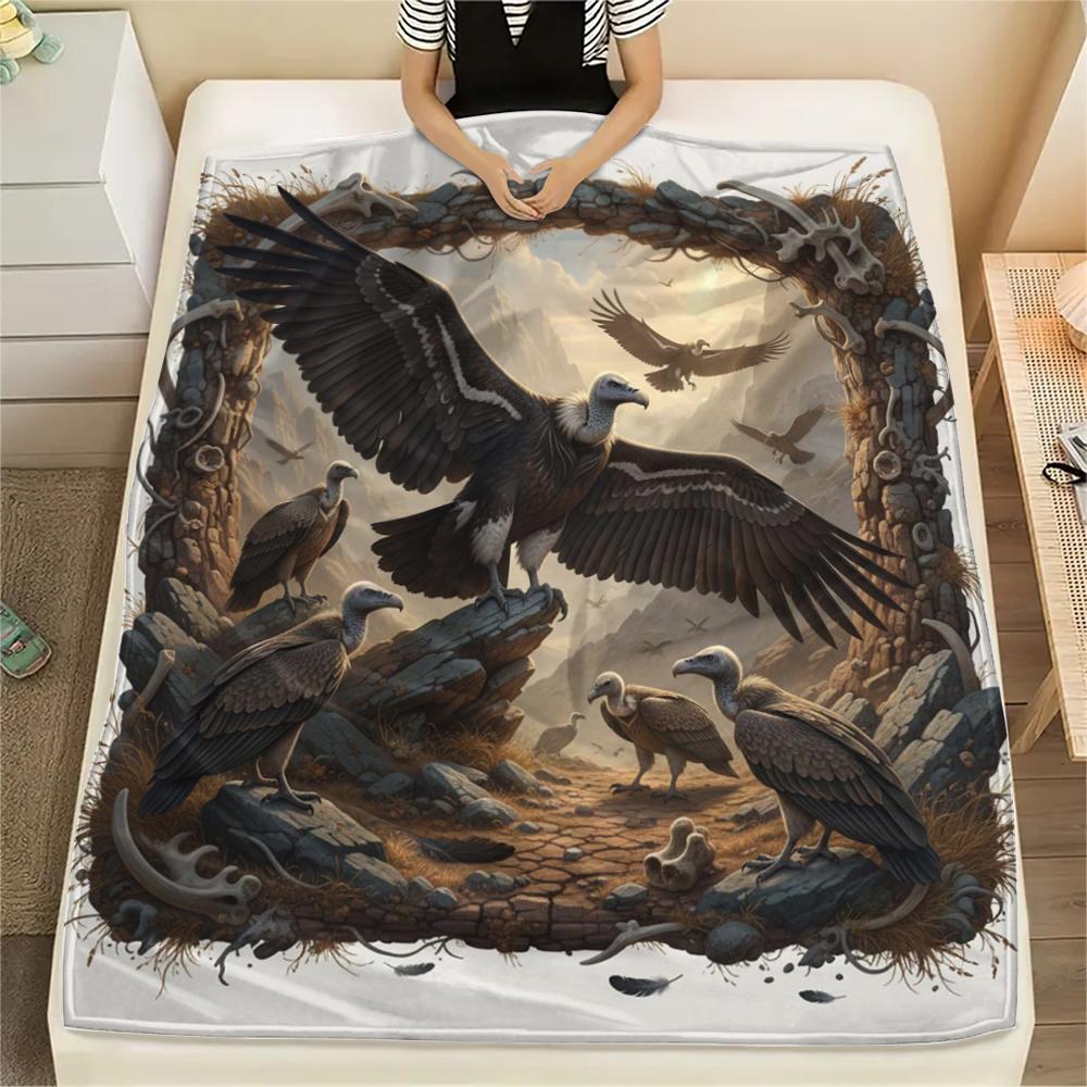 1 ks Flanelová deka s kresleným potiskem, Vysoce kvalitní, Pohodlná pro všechna roční období, Domácí dekorace, Teplo a pohodlí, Perfektní jako vánoční dárek k narozeninám