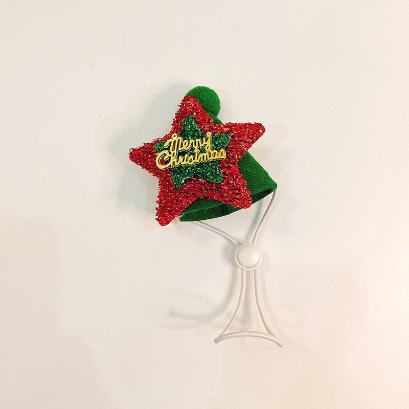 

Pet Cat Fur Ball Collar Hat Elk Tie Gift Dog Decoration Small Medium-sized Dog Collar Elasticity Holiday Decoration Christmas Neck 36.5cm