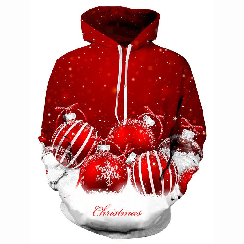 Spring Autumn Men's Hoodies Christmas Series 3D Printed Sweatshirt Long Sleeve Pullover Loose Comfortable Casual Couple Hoodie