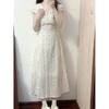 Small temperament gentle wind dress high-end floral design V-neck short sleeves slim and thin new skirt