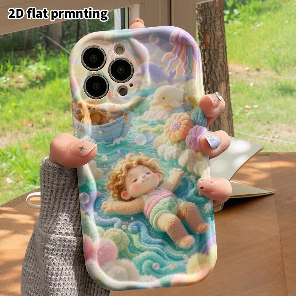 Phone Case: 2D flat, suitable for iPhone 18, 17, 16, 15, 14, 13, 12Pro protective case, Ocean Dream, perfect Christmas and Halloween holiday gift