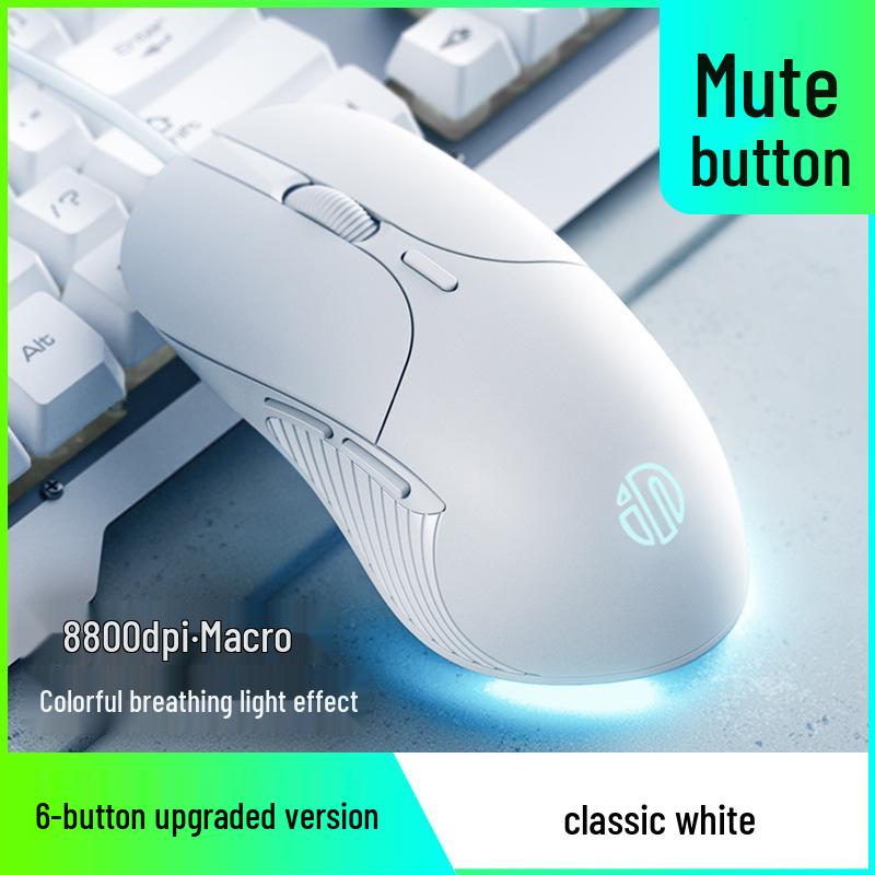 

Универсальная киберспортивная бесшумная проводная мышь с макропрограммированием и цветной подсветкой для офисного и домашнего использования - Модель PB1