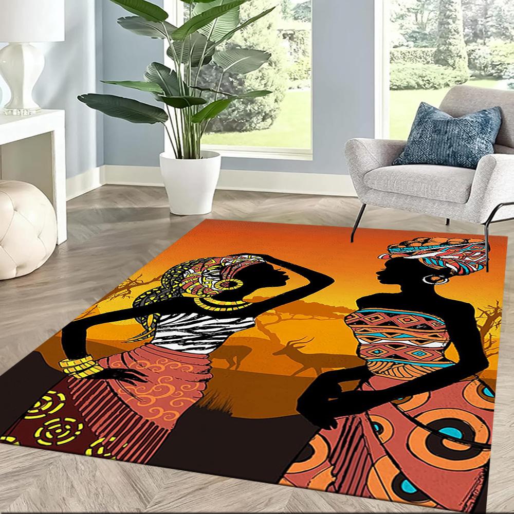 African Cultural Heritage Floor Mats for Living Room, Bedroom and Room Decoration Are Suitable for Gifts.