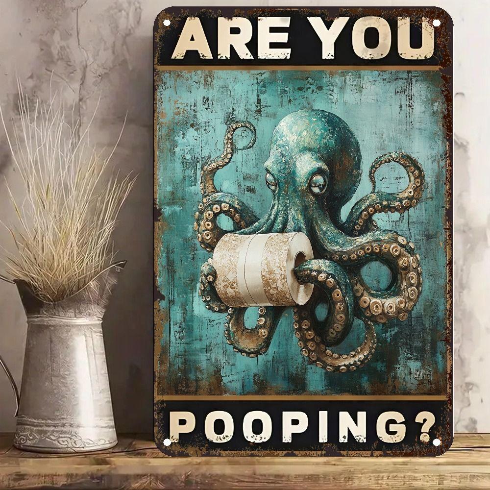 

Vintage Metal Sign Leave No Evidence Detective Bathroom Humor Decor 20x30cm