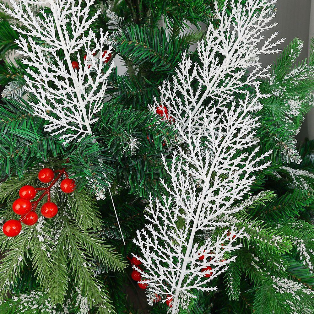 Christmas Tree White Artificial Pine Needles Ornaments DIY Artificial Wreath Garden Decoration Plant New Year Party Decor Supply
