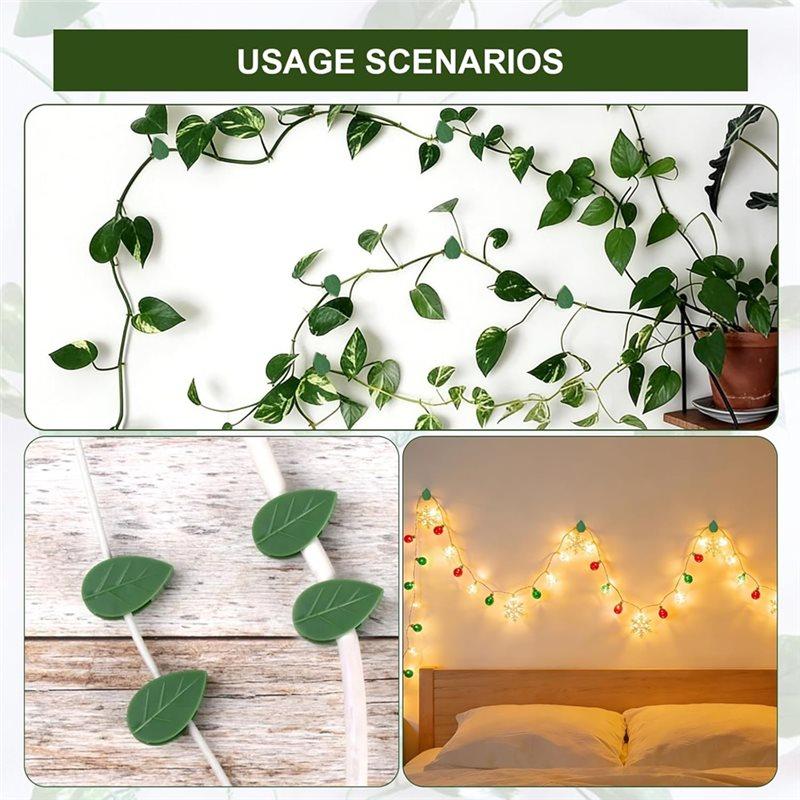 SHGO-Garden Plants Climbing Wall Support 60 PCS Plant Clips, Snap Fixtures Self-Adhesive Hooks Stickies Garden Clipping Fixer