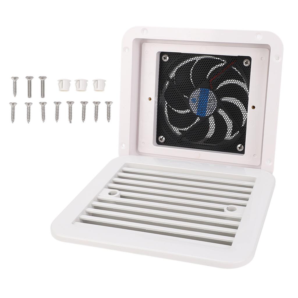 RV Side Vent Fan AC220V White 3.1W Air Outlet Ventilation Exhaust Fan for Motorhome Caravan Trailer Camping Vehicle