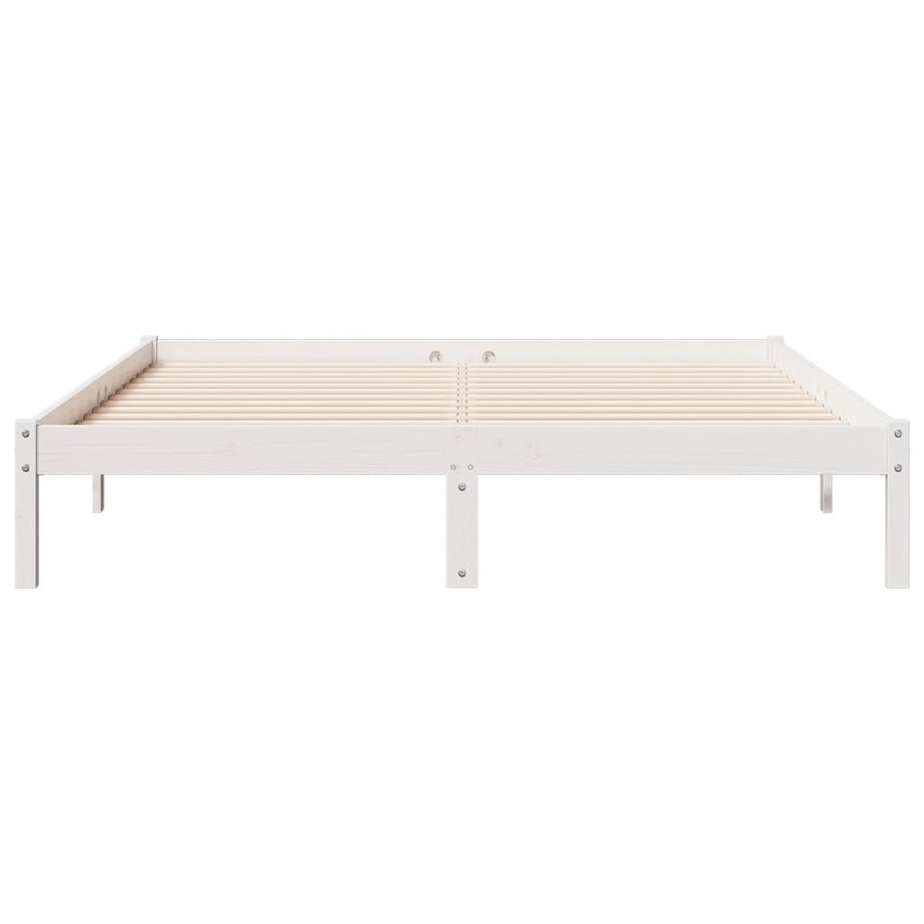 Vidaxl Dłuższe Łóżko Bez Materaca, Białe, 140X210 Cm, Drewno Sosnowe