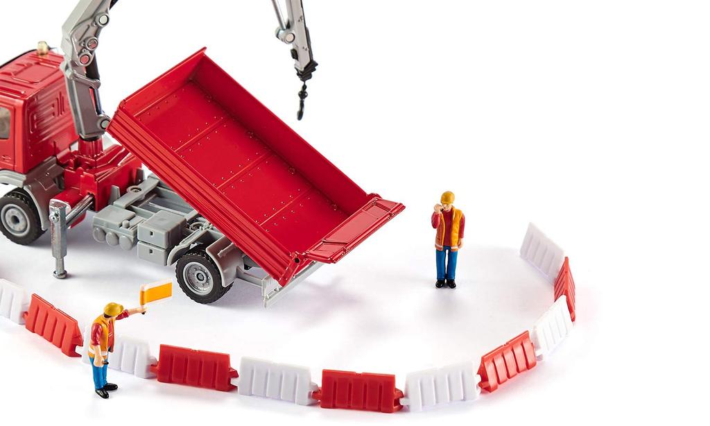 SIKU Atego Dump Truck with Crane Scale Model SK3534 Mercedes-Benz 1/50