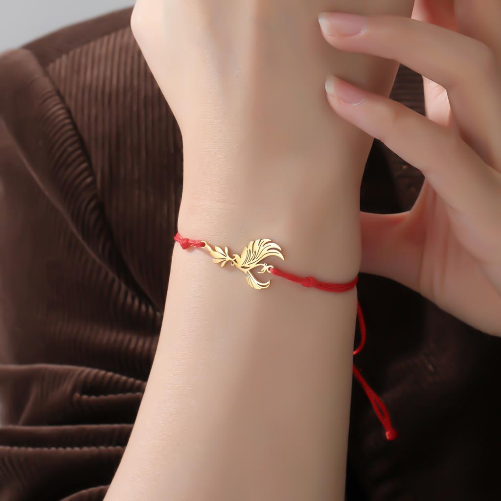 Exquisite Light Luxury Phoenix Pendant Bracelet Unique Design Fashion Jewelry Versatile Stylish Wristwear