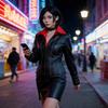 Ada Wong Cosplay Costume With Pu Jacket For Halloween And Game Role Play