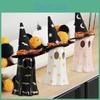 Charming Resin Ghost Decorations With Witch Hats Perfect For Halloween Home Parties