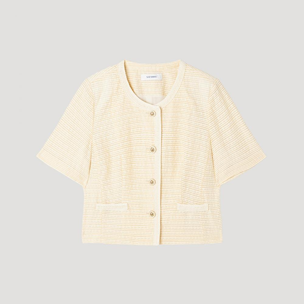 

[She S miSS] Жакет с короткими рукавами и аппликацией из жаккарда Swwjkp22180 фунтов light beige/55