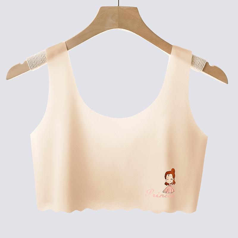 Development period girls underwear - year old girls tube top padded seamless vest junior high school students breathable bra thin