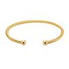 JONC Bracelet Woman 18 Carat Gold Plated Rigid Twisted Braided Diameter 56mm Hallmarked Jewel Mirror Shine Chic Trendy Luxury Jewel